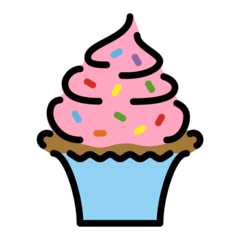 How emoji cupcake displayed on Openmoji