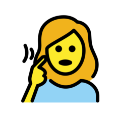 How emoji deaf woman displayed on Openmoji