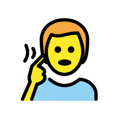 How emoji deaf man displayed on Openmoji