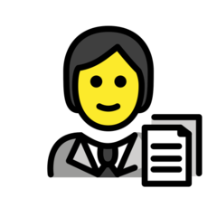 How emoji office worker displayed on Openmoji