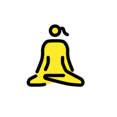 How emoji woman in lotus position displayed on Openmoji