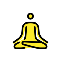 How emoji person in lotus position displayed on Openmoji