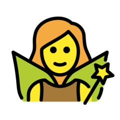 How emoji woman fairy displayed on Openmoji