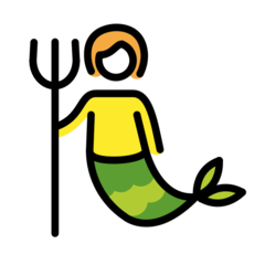 How emoji merperson displayed on Openmoji