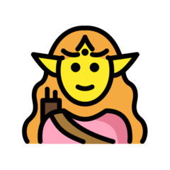 How emoji woman elf displayed on Openmoji