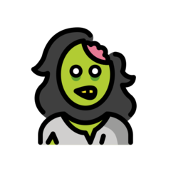 How emoji woman zombie displayed on Openmoji