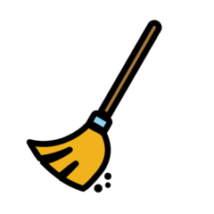 How emoji broom displayed on Openmoji