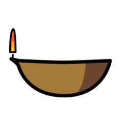 How emoji diya lamp displayed on Openmoji