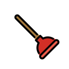 How emoji plunger displayed on Openmoji