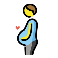 How emoji pregnant man displayed on Openmoji