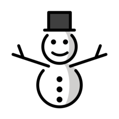 How emoji snowman without snow displayed on Openmoji