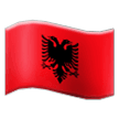 How emoji flag: Albania displayed on Samsung