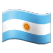 How emoji flag: Argentina displayed on Samsung