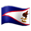 How emoji flag: American Samoa displayed on Samsung