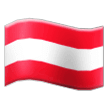 How emoji flag: Austria displayed on Samsung