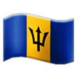 How emoji flag: Barbados displayed on Samsung