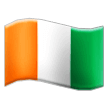 How emoji flag: Côte d’Ivoire displayed on Samsung