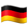 How emoji flag: Germany displayed on Samsung