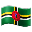 How emoji flag: Dominica displayed on Samsung