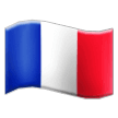 How emoji flag: France displayed on Samsung