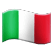 How emoji flag: Italy displayed on Samsung