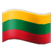 How emoji flag: Lithuania displayed on Samsung