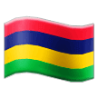 How emoji flag: Mauritius displayed on Samsung