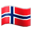 How emoji flag: Norway displayed on Samsung