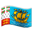 How emoji flag: St. Pierre & Miquelon displayed on Samsung