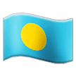 How emoji flag: Palau displayed on Samsung