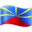 How emoji flag: Réunion displayed on Samsung