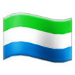 How emoji flag: Sierra Leone displayed on Samsung