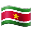 How emoji flag: Suriname displayed on Samsung