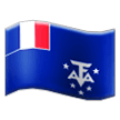 How emoji flag: French Southern Territories displayed on Samsung