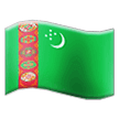 How emoji flag: Turkmenistan displayed on Samsung