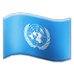 How emoji flag: United Nations displayed on Samsung