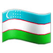 How emoji flag: Uzbekistan displayed on Samsung