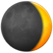 How emoji waxing crescent moon displayed on Samsung