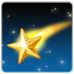 How emoji shooting star displayed on Samsung