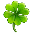 How emoji four leaf clover displayed on Samsung