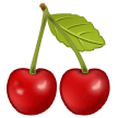 How emoji cherries displayed on Samsung