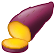 How emoji roasted sweet potato displayed on Samsung