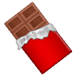 How emoji chocolate bar displayed on Samsung