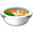 How emoji pot of food displayed on Samsung