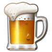 How emoji beer mug displayed on Samsung