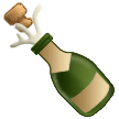 How emoji bottle with popping cork displayed on Samsung