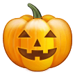 How emoji jack-o-lantern displayed on Samsung