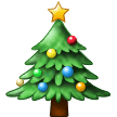 How emoji Christmas tree displayed on Samsung