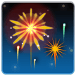 How emoji fireworks displayed on Samsung