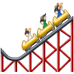 How emoji roller coaster displayed on Samsung